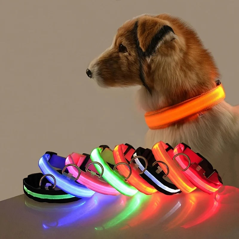 Nylon LED Night Safety Pet Dog Collar