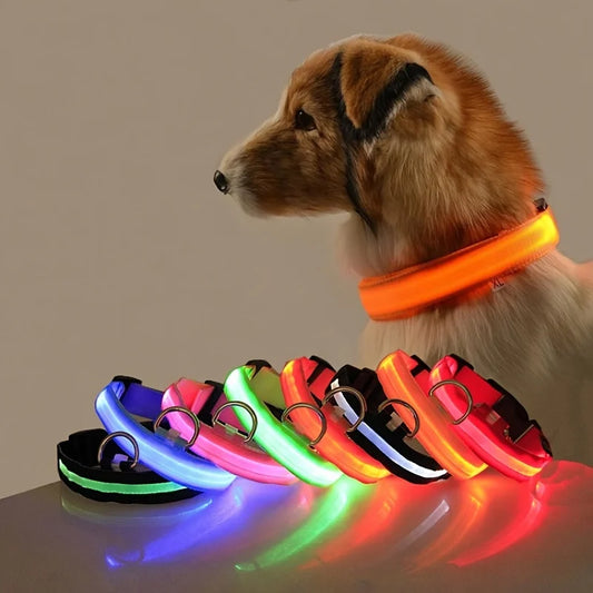 Nylon LED Night Safety Pet Dog Collar