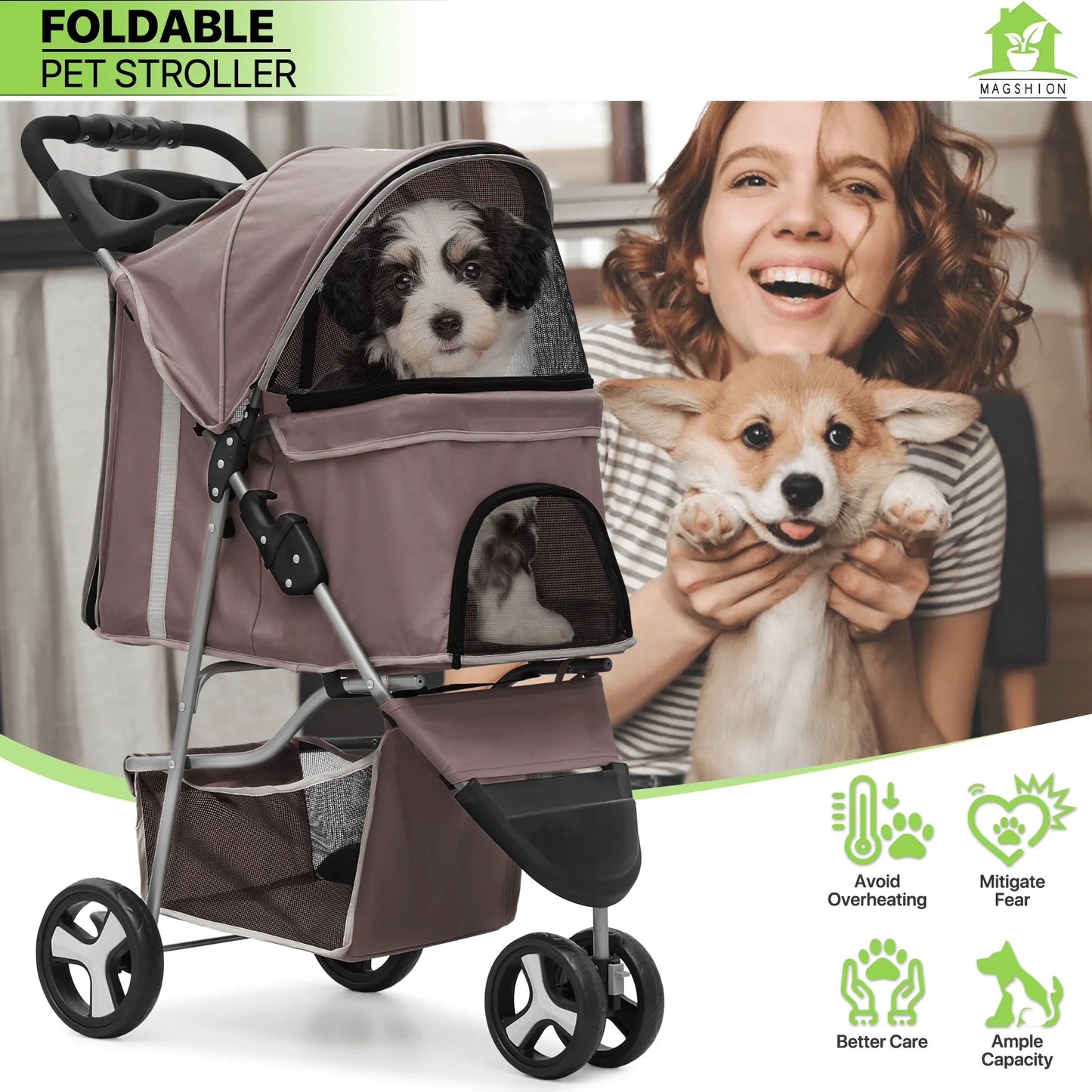 3 Wheels Pet Stroller