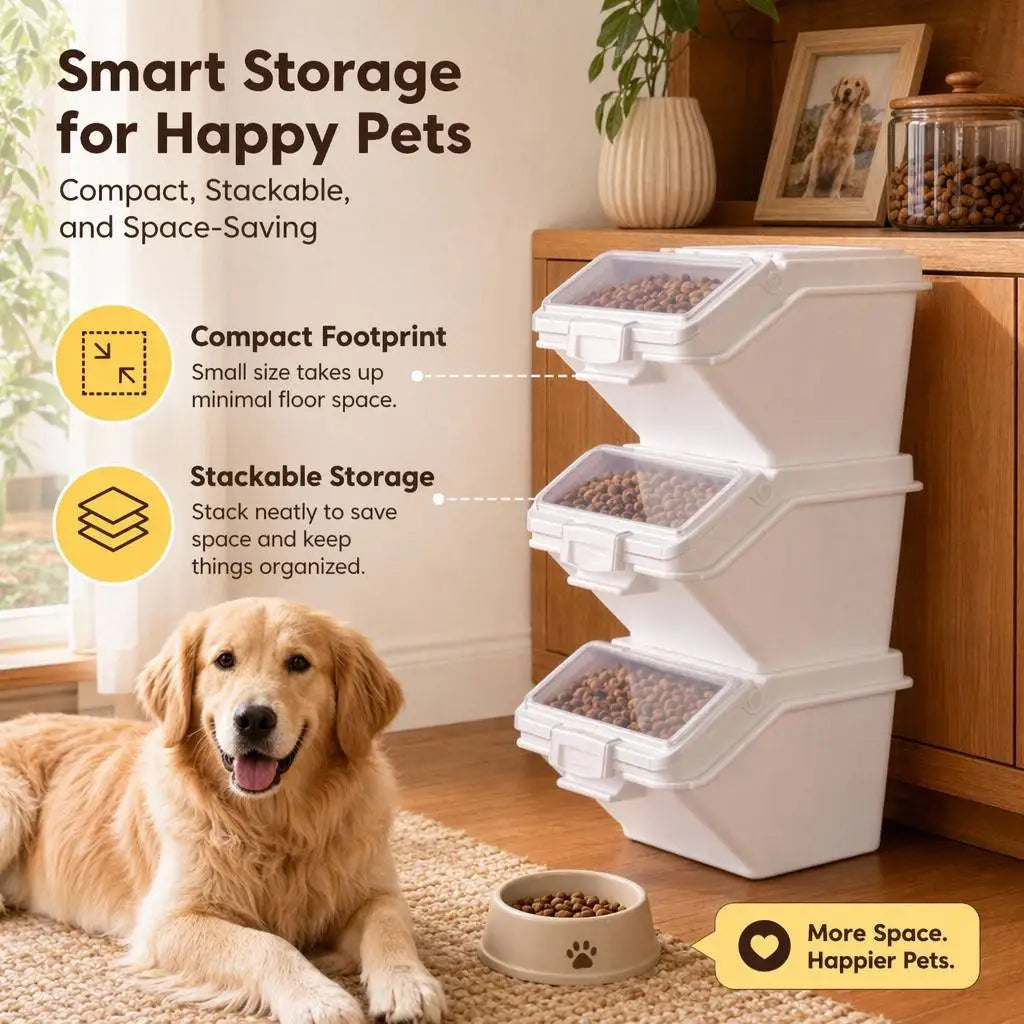 2 Pack Dog Food Storage Container with Scoop