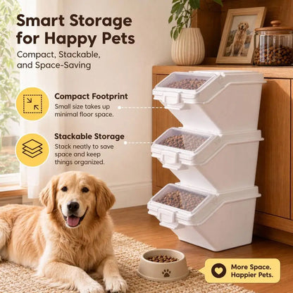 2 Pack Dog Food Storage Container with Scoop