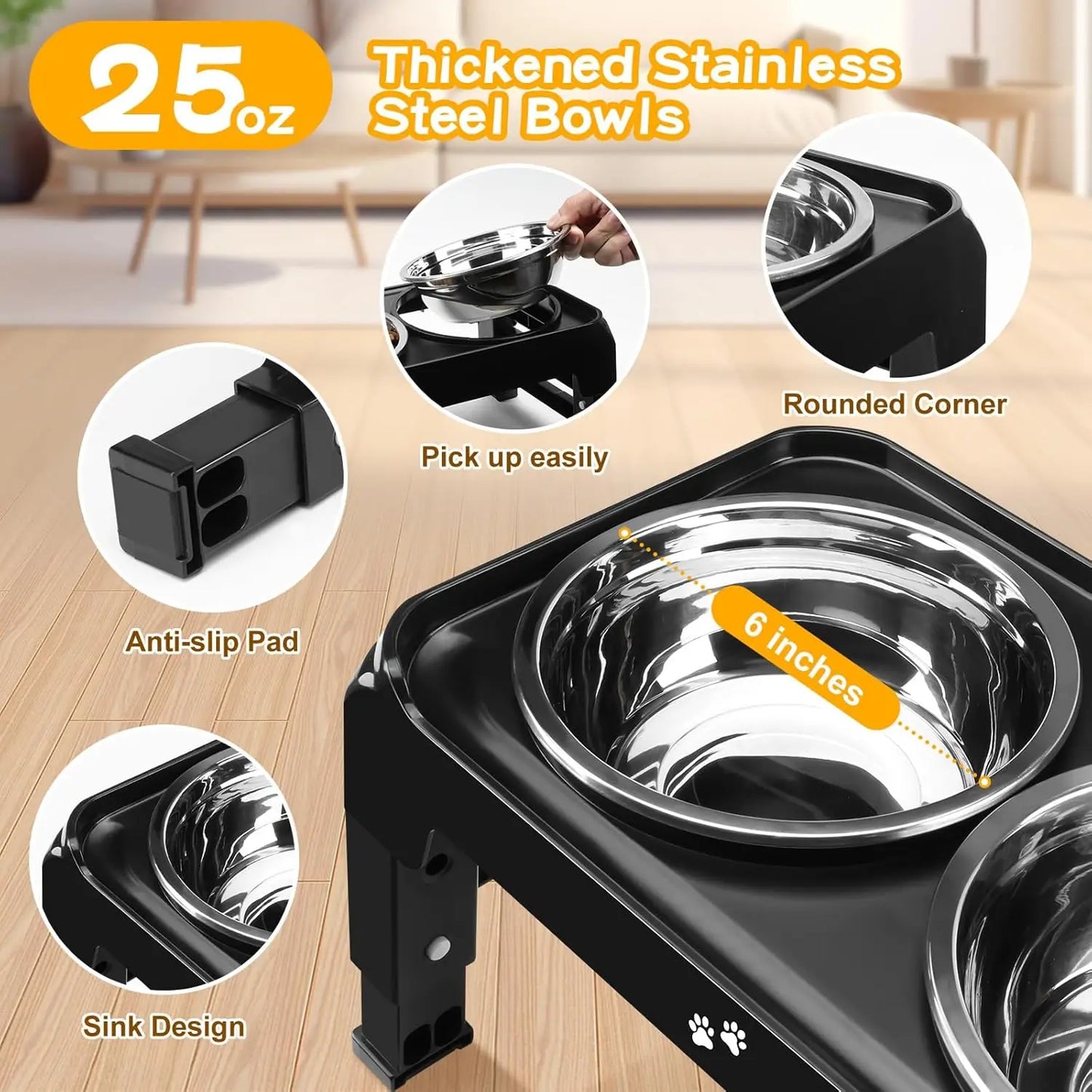 Elevated Dog Bowls for Small Medium Pets