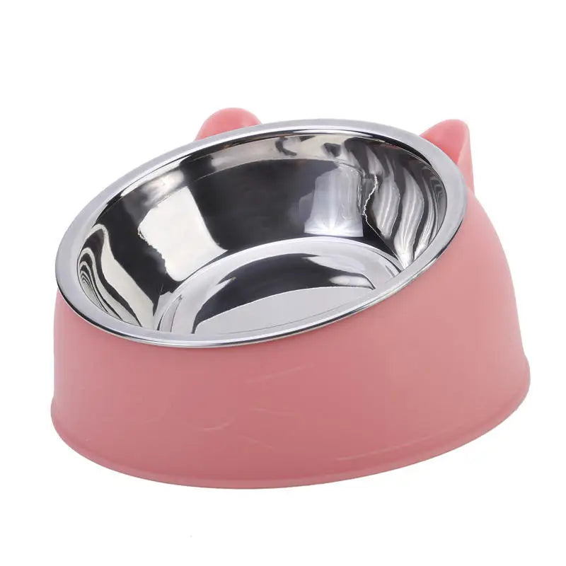 Cute Stainless Steel Pet Feeding Bowl