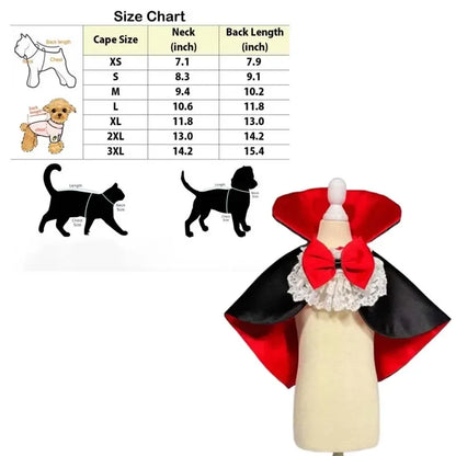 Pet Halloween Vampire Cape