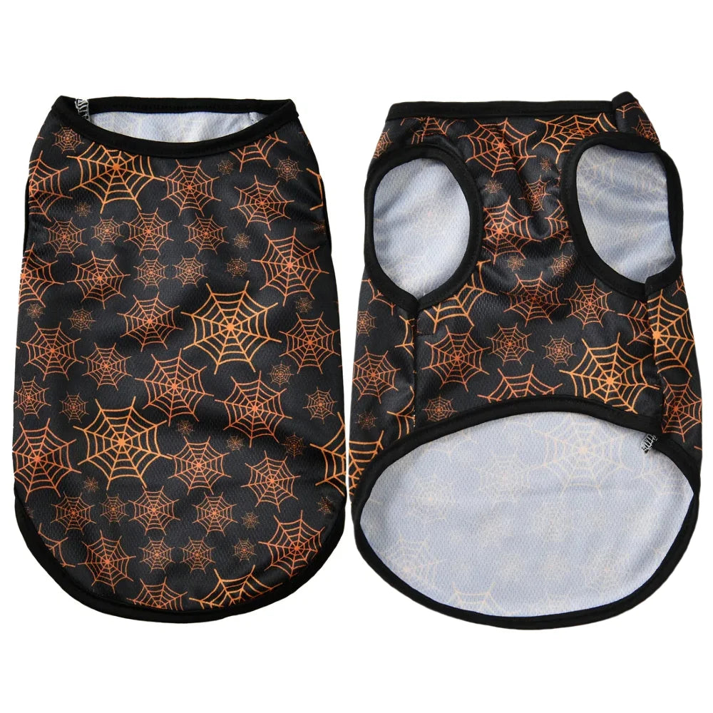 Pumpkin Print Halloween Shirt for Small Pets