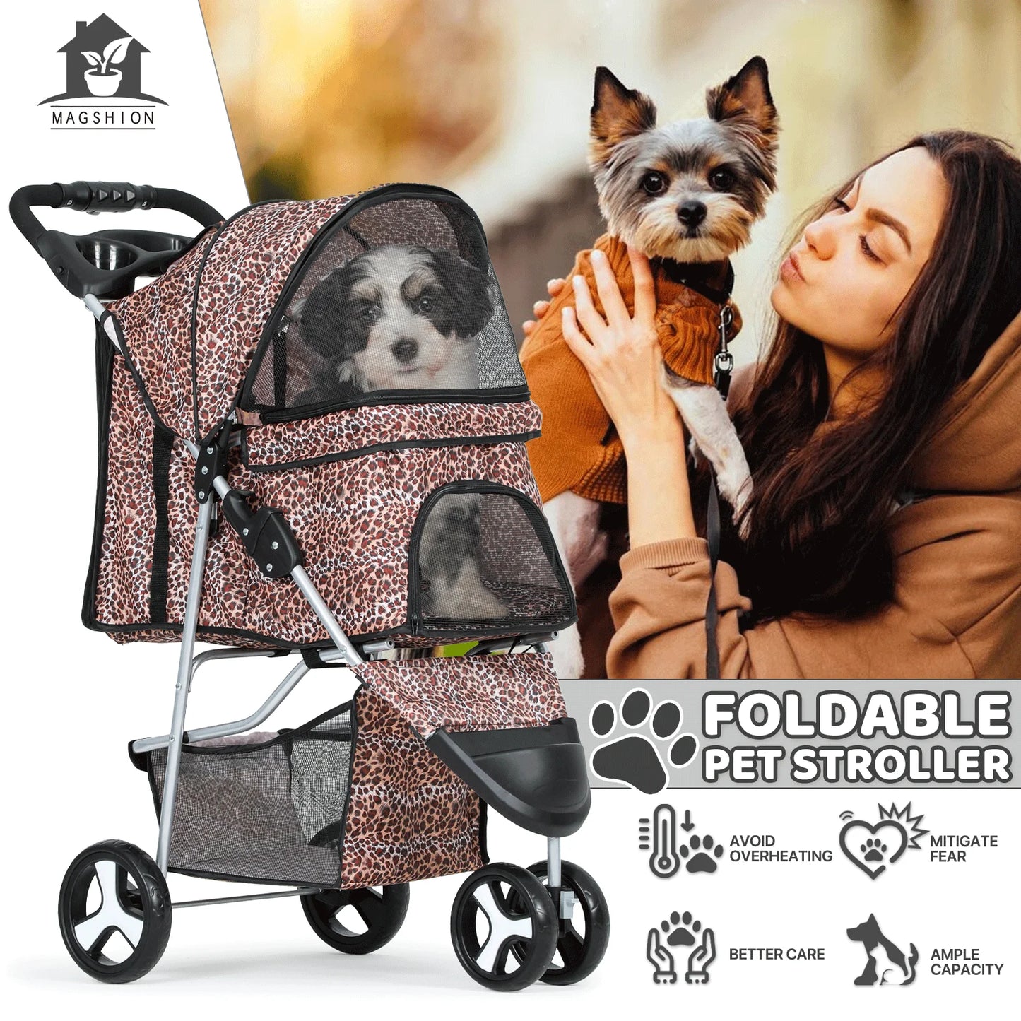 3 Wheels Pet Stroller