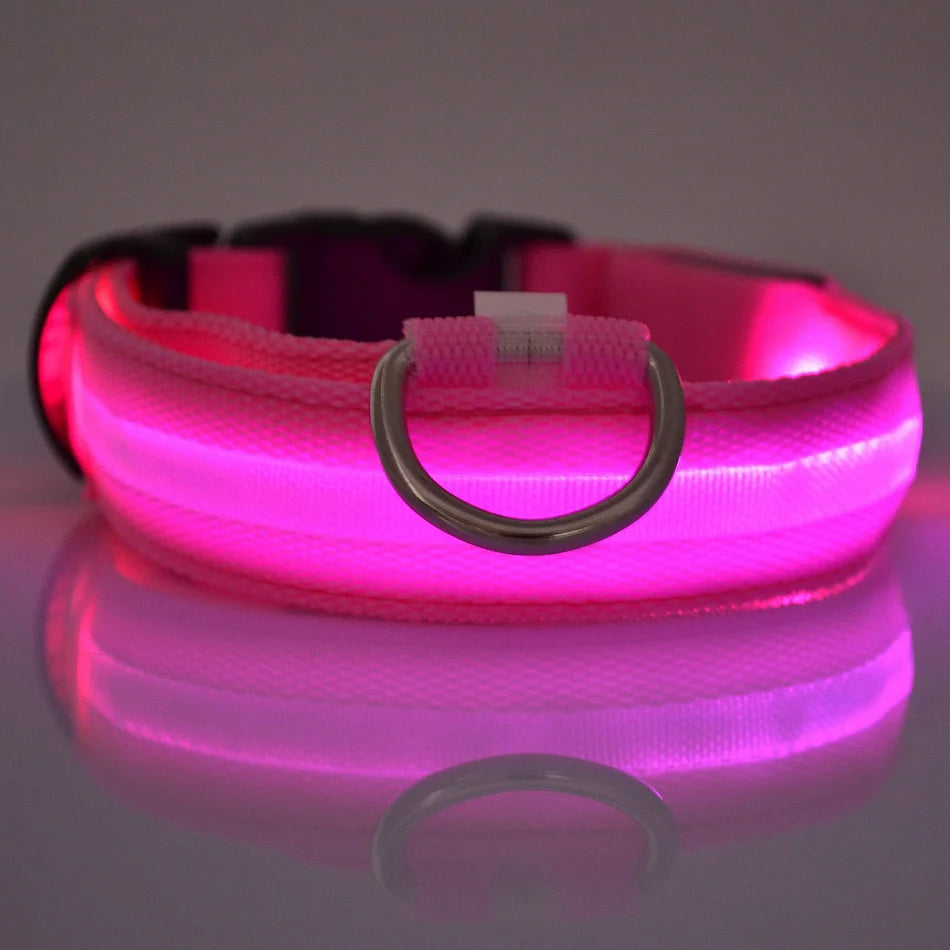 Nylon LED Night Safety Pet Dog Collar