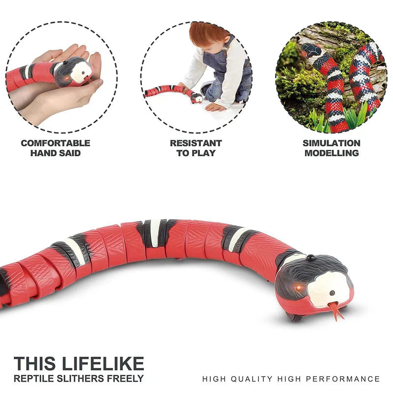 Interactive Smart Sensing Snake Toy for Pets