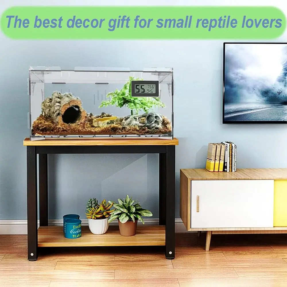 Acrylic Reptile Habitat with Thermometer