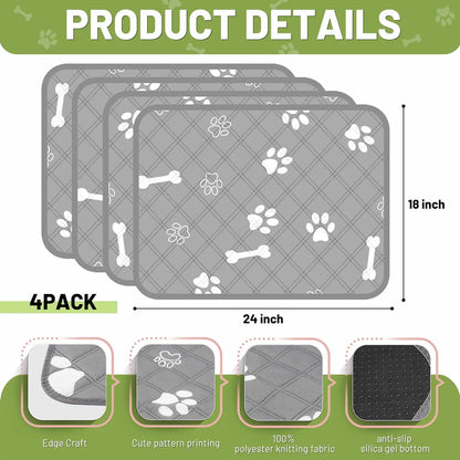 4-Pack Washable Pet Pee Pads