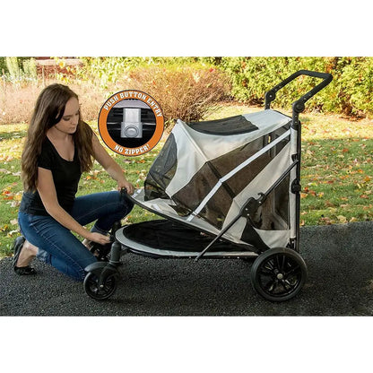 Roomy Pet Stroller with Dual Entry