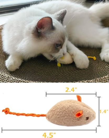 Prefilled Catnip Rattle Cat Mouse Toys