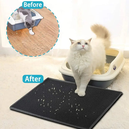 Litter Box Mat Non-slip Clean Pad