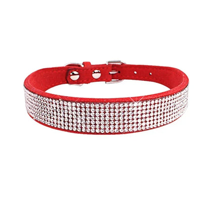 Comfortable Glitter Rhinestone Dog Collar