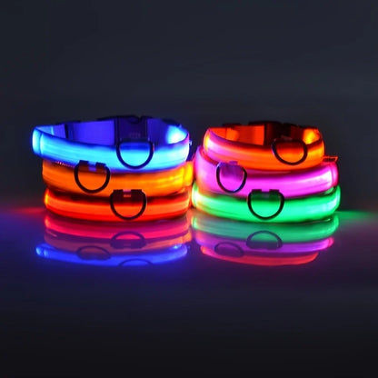 Nylon LED Night Safety Pet Dog Collar