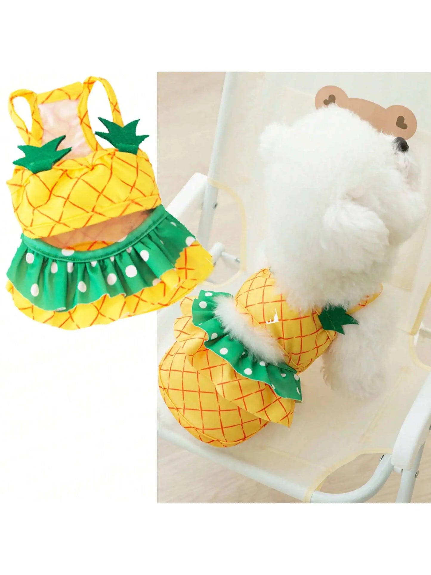 2-Piece Pineapple Pet Swimwear