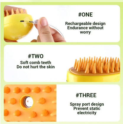 3-in-1 Massage Grooming Pet Brush
