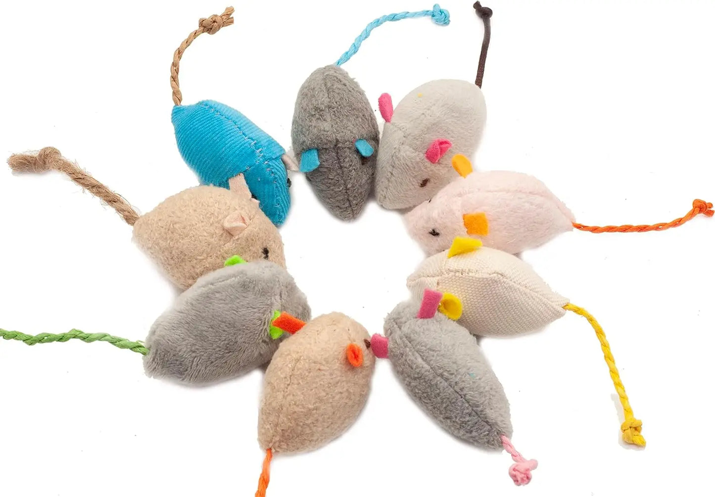 Prefilled Catnip Rattle Cat Mouse Toys