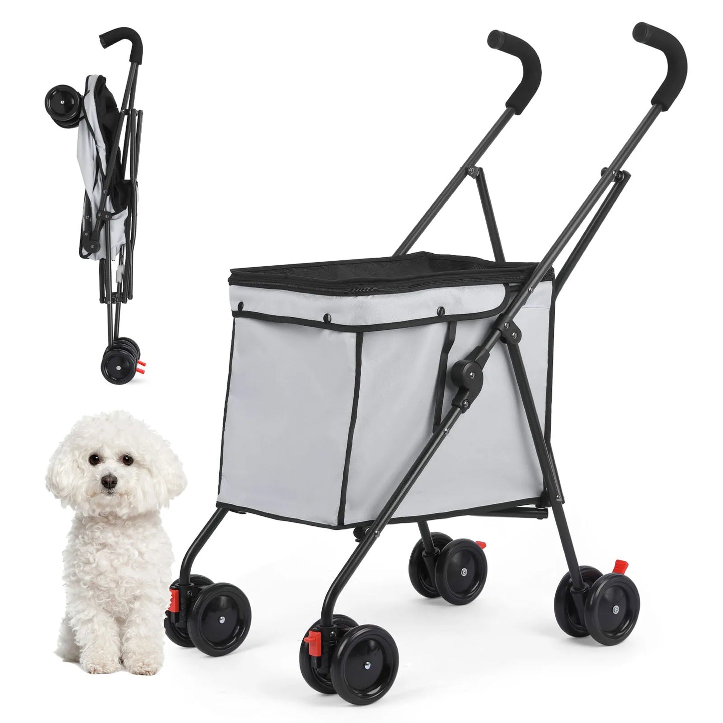 4 Wheel Shopping Dog Trolley