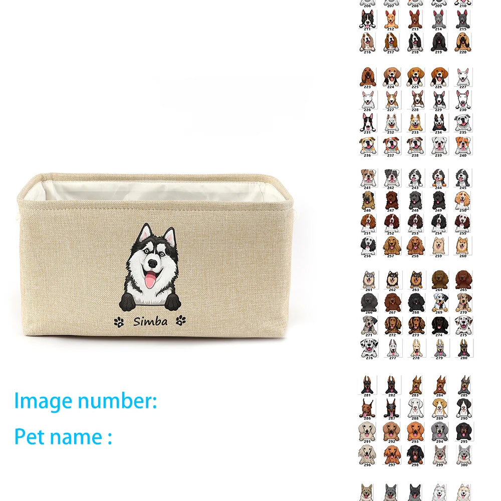 Personalized Pet Storage Box Free Name Image Print