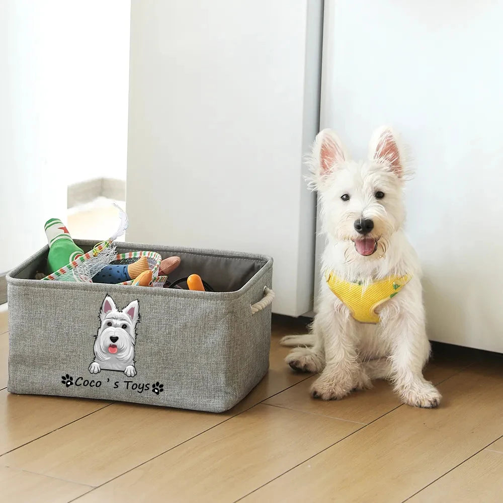Personalized Pet Storage Box Free Name Image Print