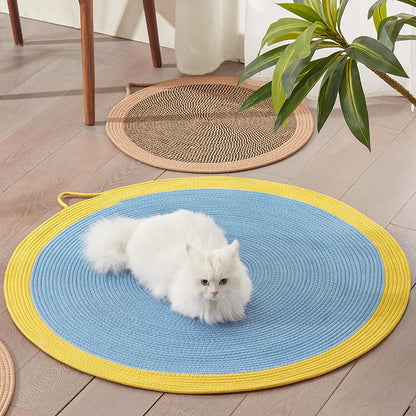 Round Cotton Rope Cat Scratching Mat