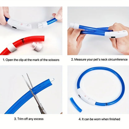 USB Rechargeable Fiber Optic Collar