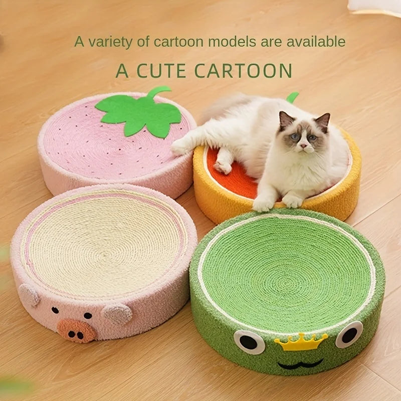 Cute Round Pet Scratcher Pad