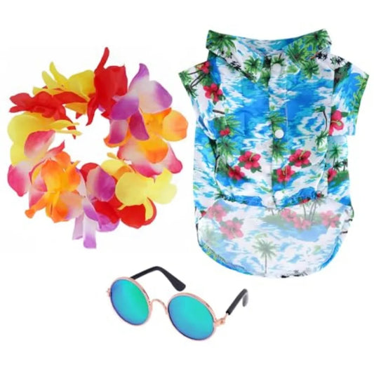 3 Piece Pet Hawaiian Costume