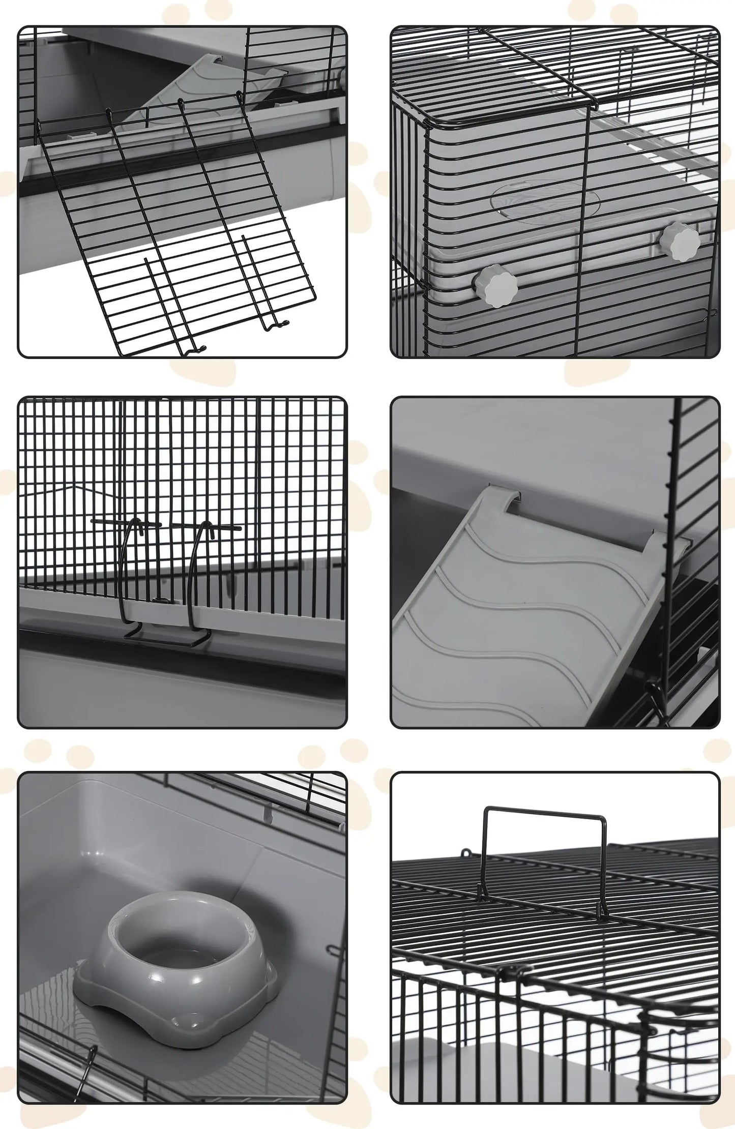 Small Pet Cage With Detachable Stand