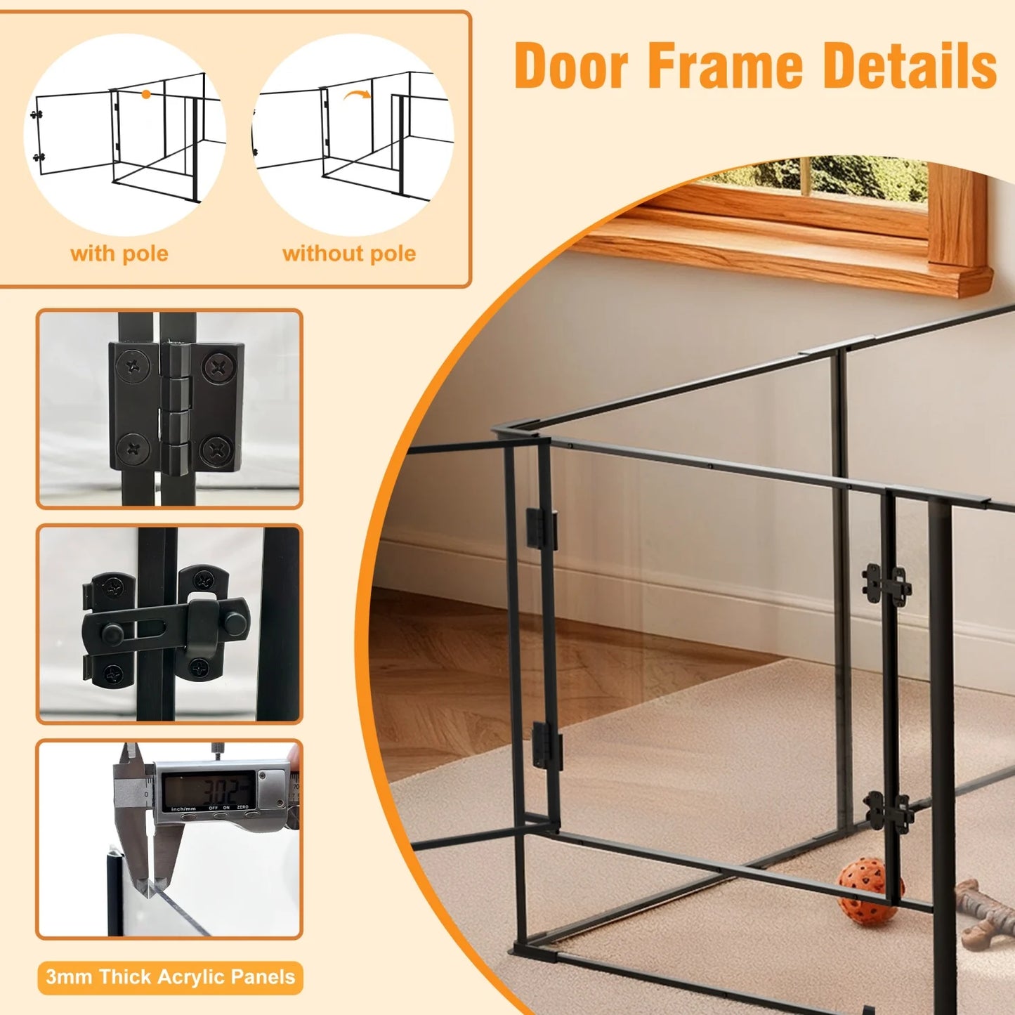 Clear Acrylic Pet Playpen