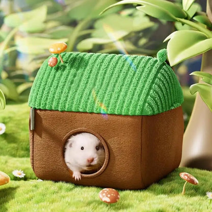 Small pet cozy tube, and plush house