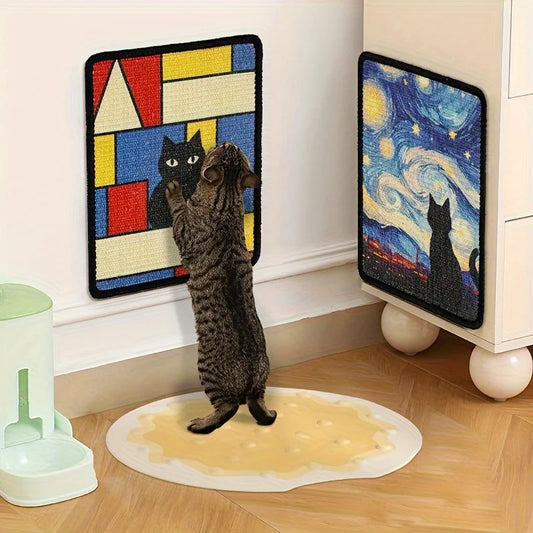 Natural Sisal Wall-Mounted Cat Scratching Board