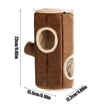 Small pet cozy tube, and plush house
