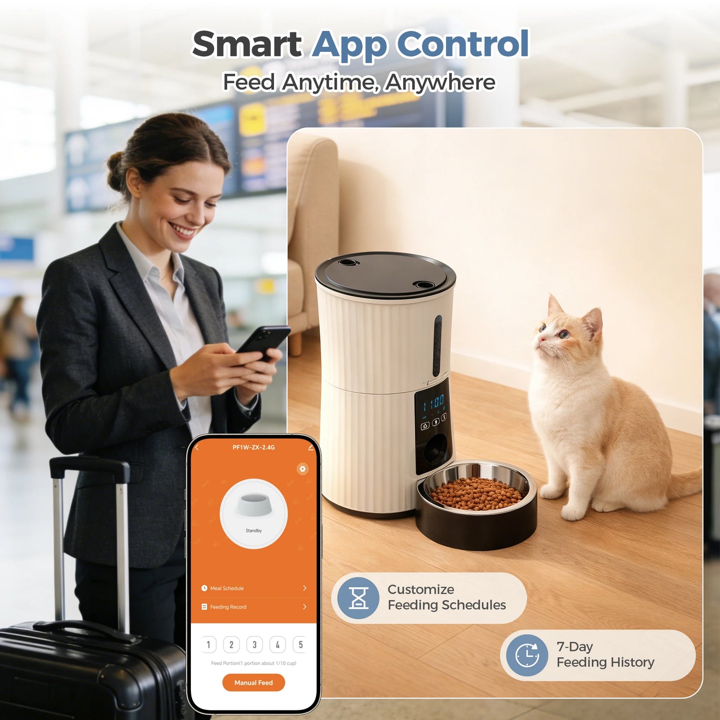 Automatic & Programmable Pet Food Dispenser
