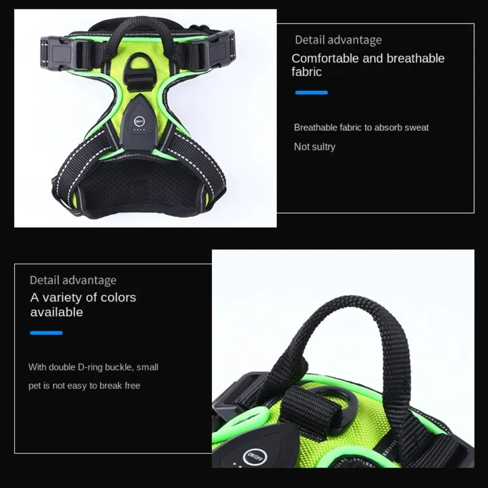 Durable Light Up LED Pet Harness