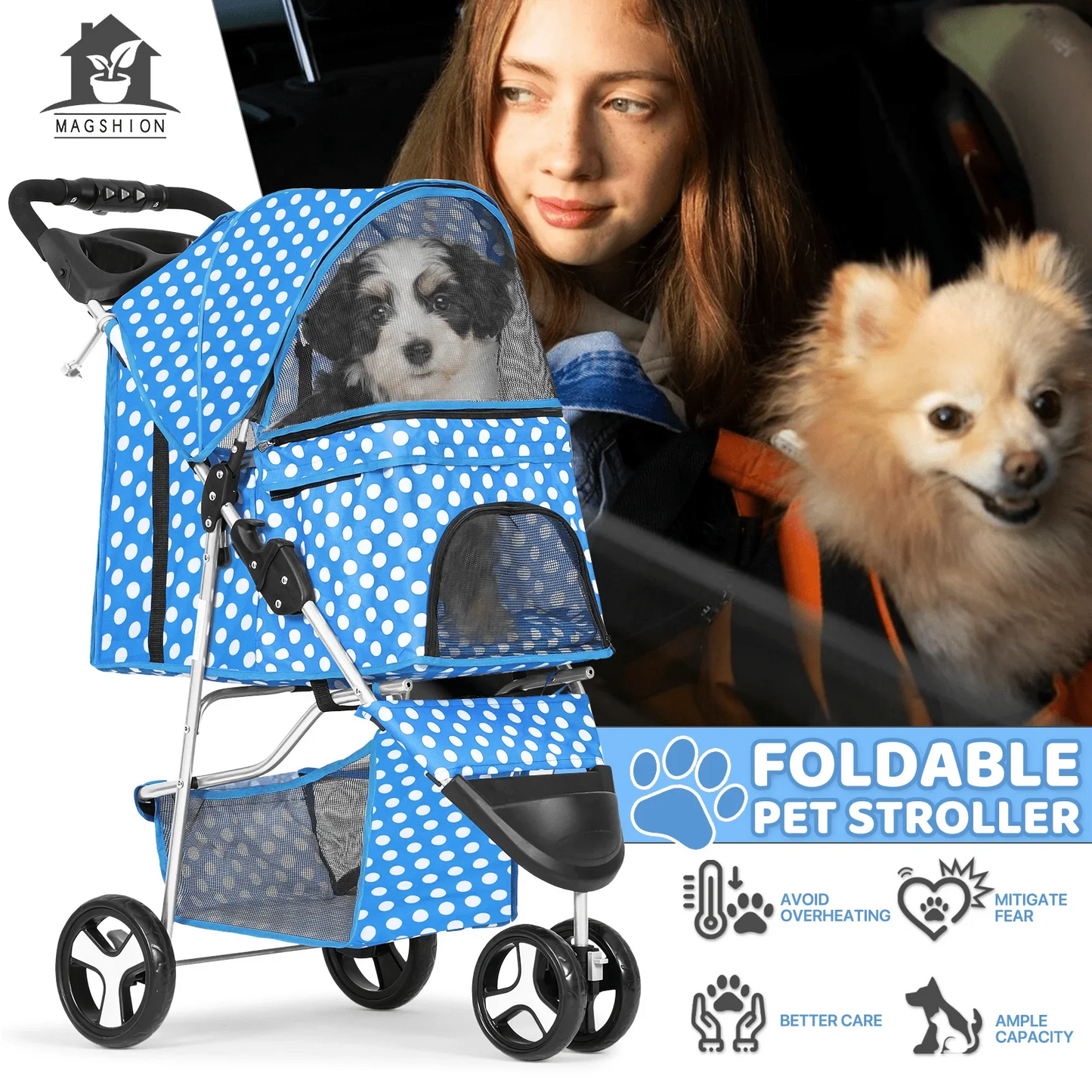 3 Wheels Pet Stroller