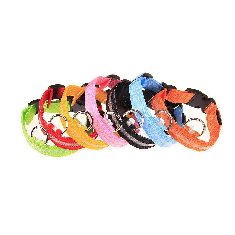 Nylon LED Night Safety Pet Dog Collar