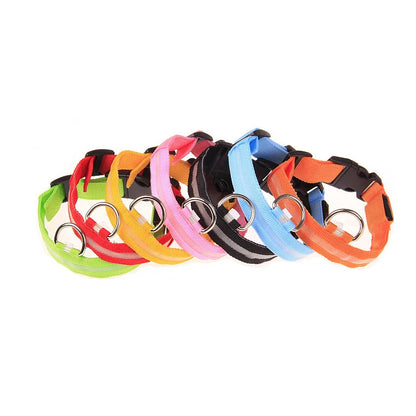 Nylon LED Night Safety Pet Dog Collar