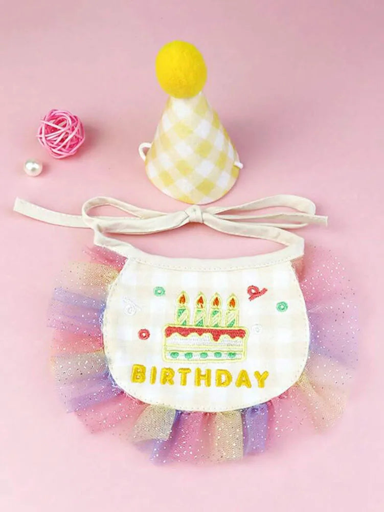 Adorable Pet Birthday Bib and Party Hat