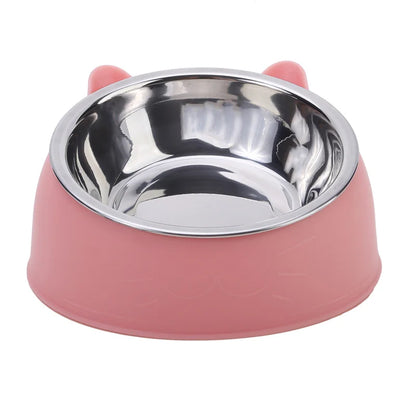 Cute Stainless Steel Pet Feeding Bowl