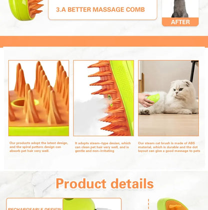 3-in-1 Massage Grooming Pet Brush