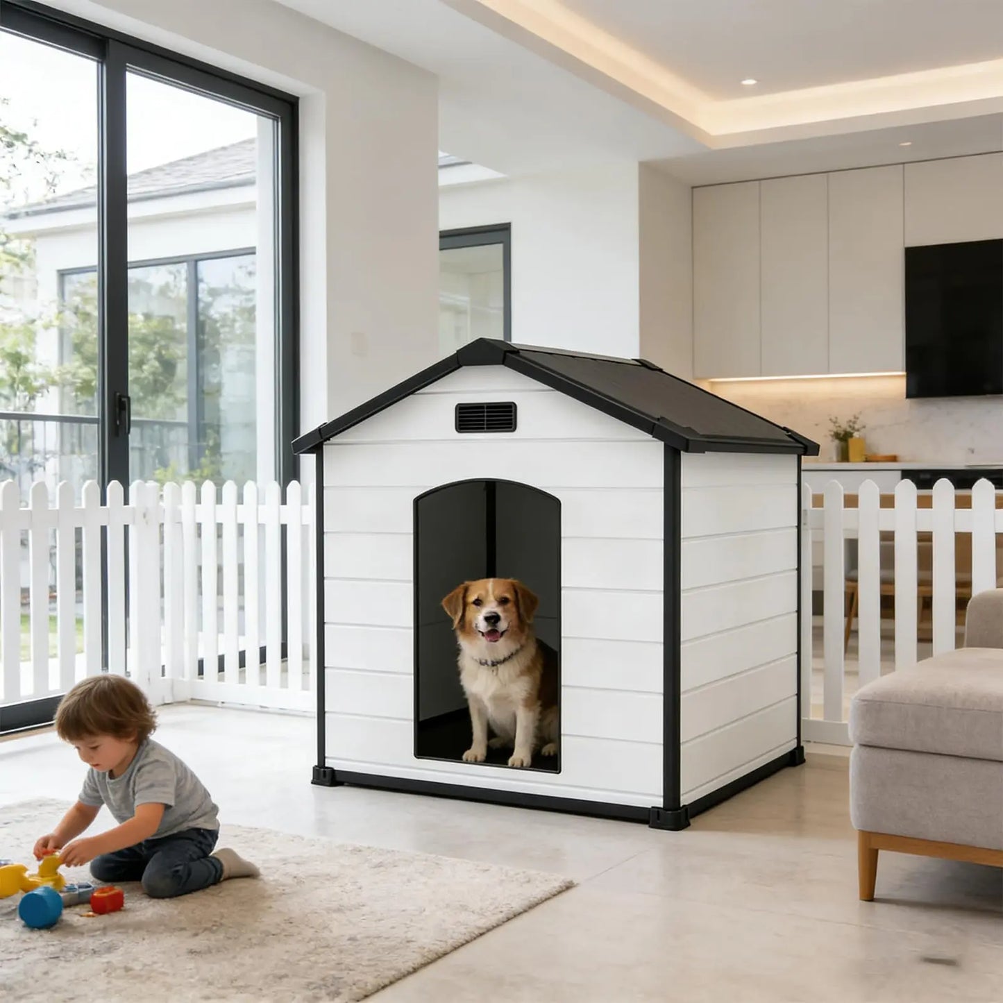Outdoor Waterproof Insulated Dog House