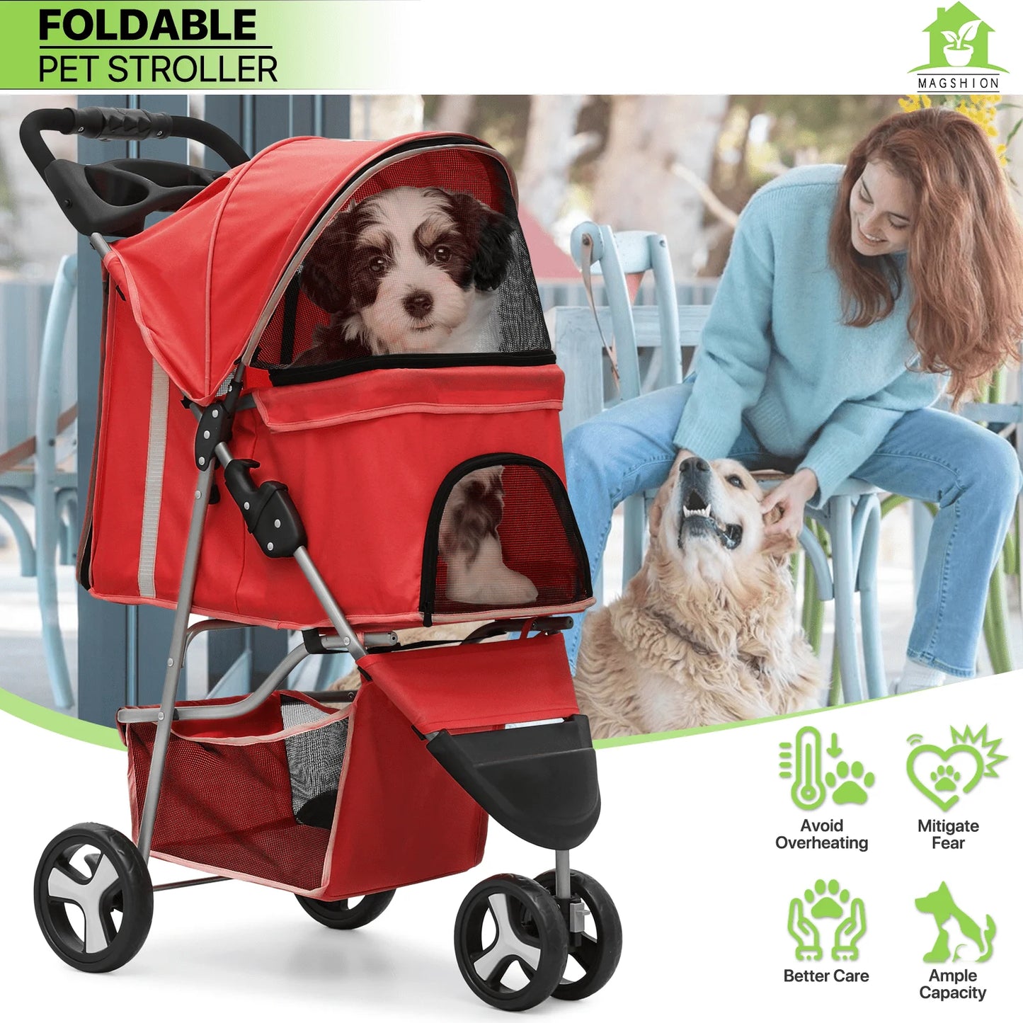 3 Wheels Pet Stroller