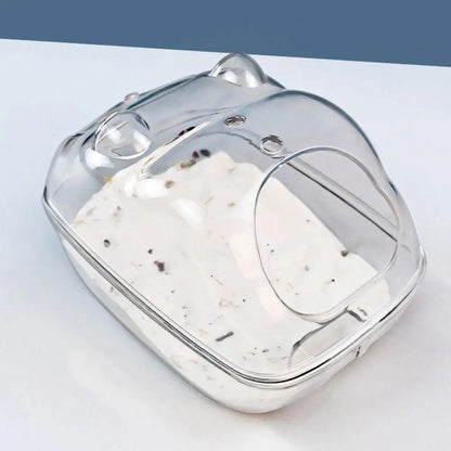 Transparent Hamster Sand Bath Box