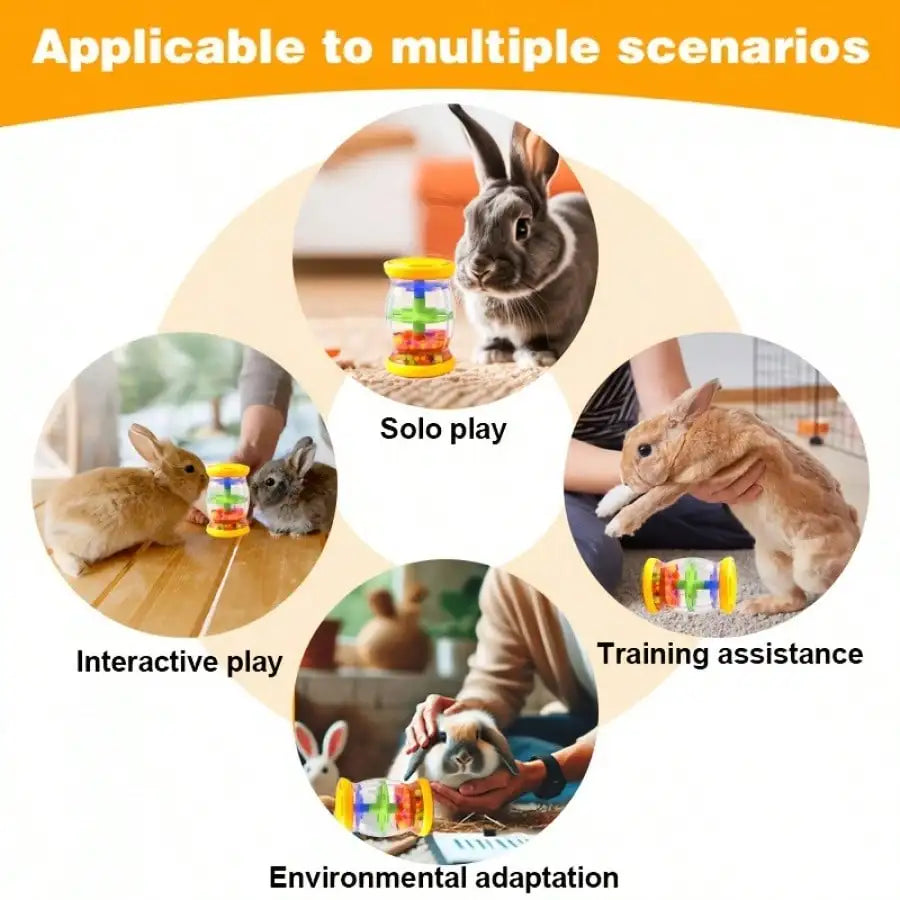 Interactive Rattle Toy for Small Pets