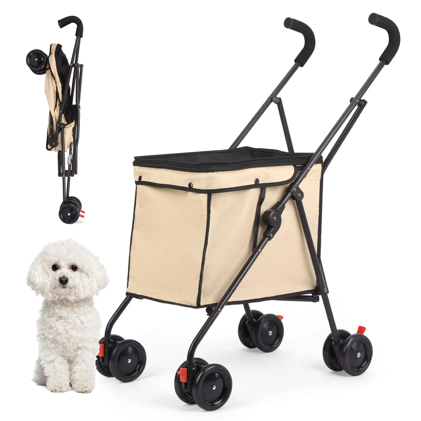 4 Wheel Shopping Dog Trolley
