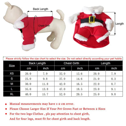 2-Piece Adorable Doggie Santa Claus Outfit