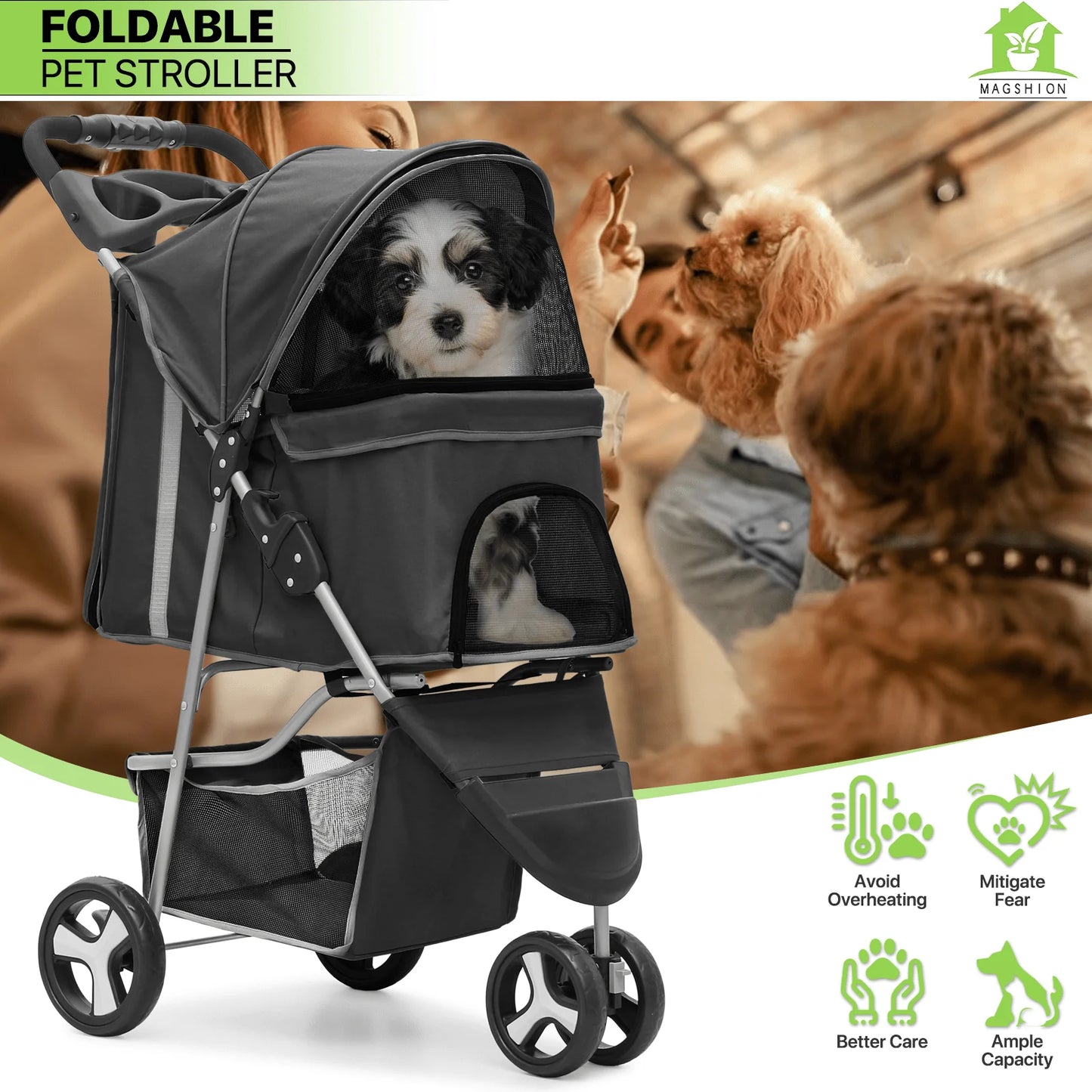 3 Wheels Pet Stroller