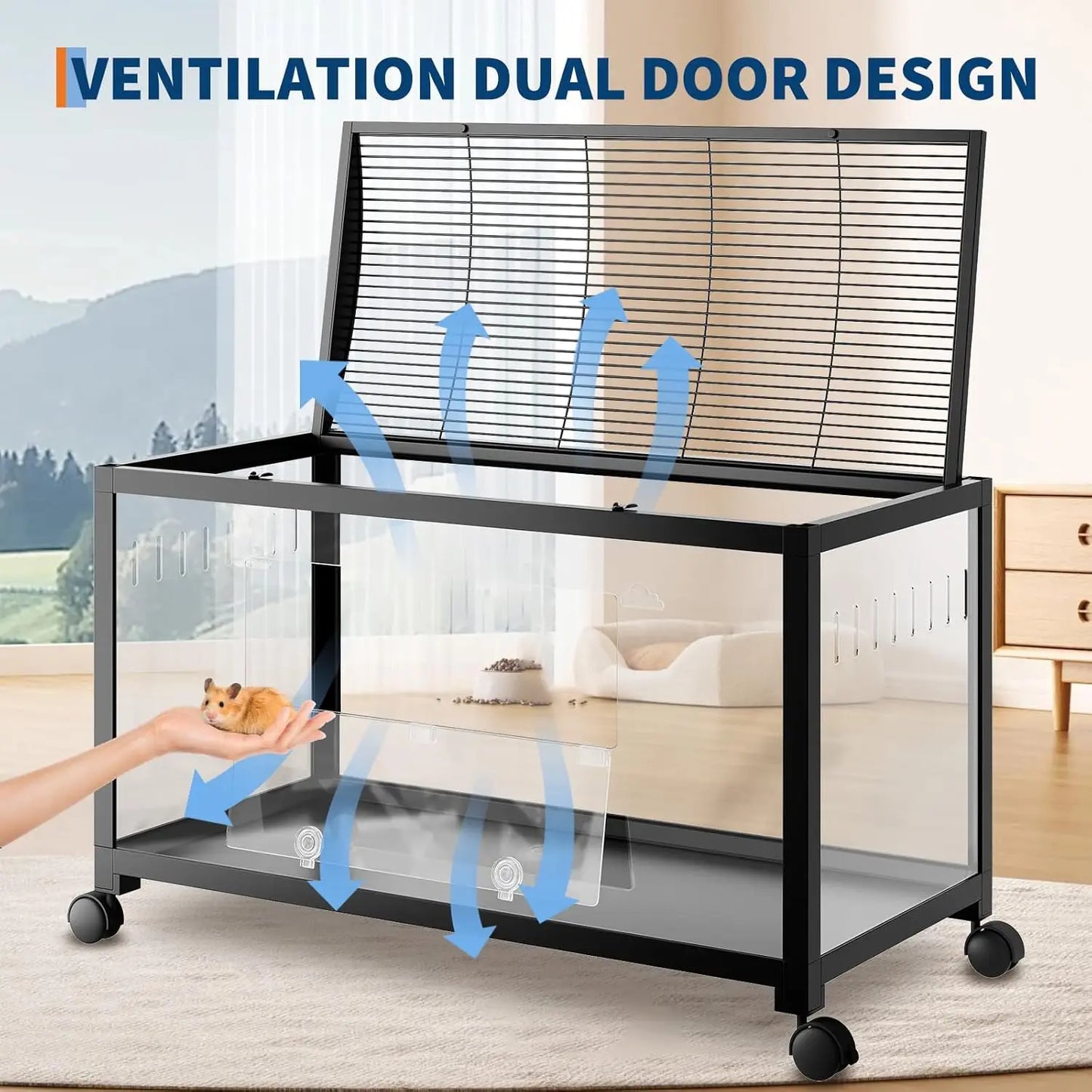 Chew-Proof Metal Hamster Cageble